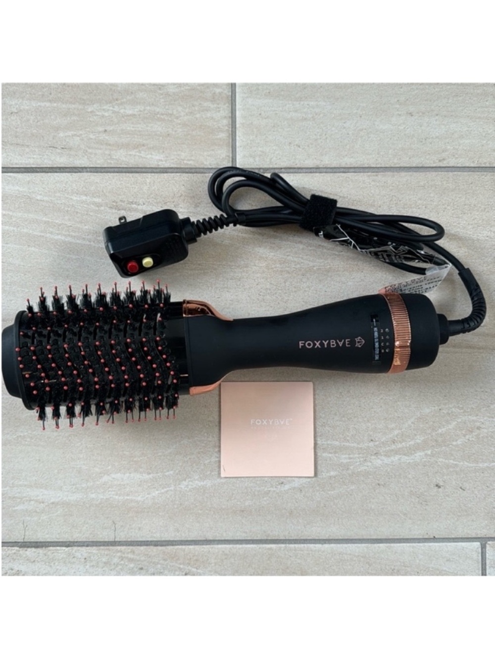 FoxyBae Rose Gold Blowout Dryer Brush Professional Salon Grade All-In-One
